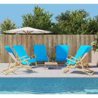 vidaXL Toallas De Playa 6 Uds Tela Turquesa 400 G/m&sup2; 60x135 Cm Vidaxl