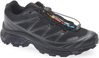 Salomon Gender Inclusive XT-6 Sneaker in Black/Black/Phantom at Nordstrom, Size 5 Womens