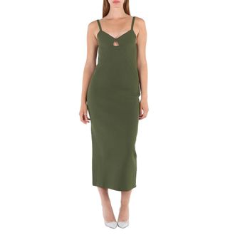 Khaite Ladies Seaweed Green Eden Knit Maxi Dress, Size Small
