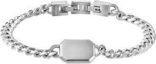Van Heusen Mens Tag Cuban Chain Bracelet in Silver at Nordstrom Rack