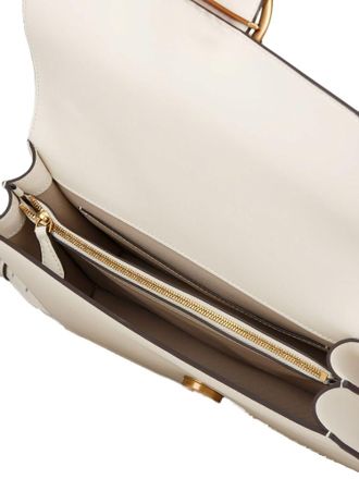 Pinko Womens Crossbody Bag White-Ivory Goat Leather - Crossbody-Bags White/ivory
