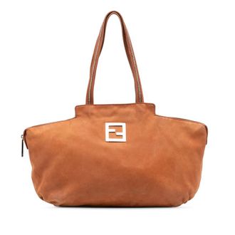 Fendi Pre-owned Fendi Medium FF Nubuck Chains Tote Ladies 8BR636-DRD 118-2516