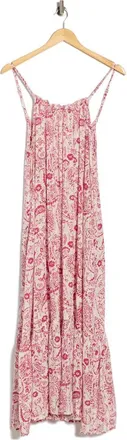 Boho Me Open Back Cover-Up Dress in Pink Paisley at Nordstrom Rack, Size X-Small
