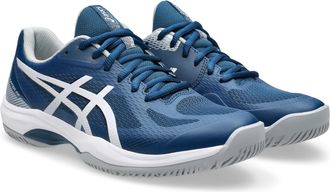 Asics Hallenschuh ASICS COURT HUNTER FF, Herren, Gr. 44,5, blau (mako blau, gravel), Synthetik, Schuhe Hallenschuh, besonders geeignet f&uuml;r Handball und Voll