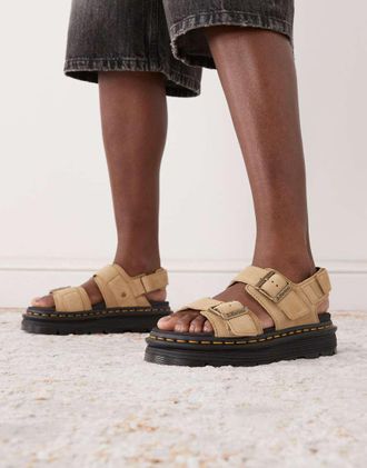 Dr. Martens Dr. Martens - ZebZag - Sandali in camoscio color cuoio savana-Marrone