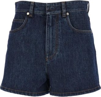 Fendi Denim Shorts, female, Blue, Size: 2XS Flared Five-pocket Shorts