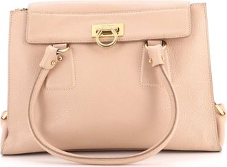 Ferragamo Lotty Satchel Leather Medium