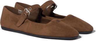 Miu Miu Suede Ballerinas, Woman, Cocoa Brown, Size 36,5