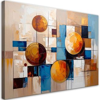 Artgeist Quadro su tela, Forme geometriche colorate - 100x70