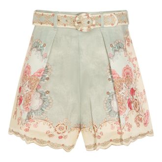 Zimmermann Shorts Wallpaper Floral Mint
