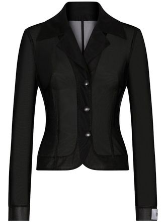 Dolce & Gabbana Blazer monopetto semi trasparente Dolce & Gabbana x Kim - Nero