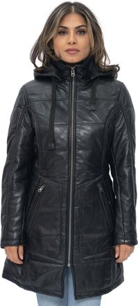 Infinity Leather Leather Quilted Parka Coat-Allentown