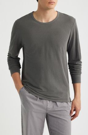 Alex Crane Long Sleeve Organic Cotton Crewneck T-Shirt in Slate at Nordstrom, Size Xx-Large