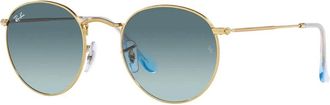 Ray-Ban Retro Ronde Metalen Zonnebril - unisex - Zonnebrillen - Geel - 50 MM - Accessoires