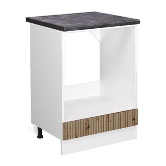 Vicco Armario Para Horno Empotrado R-line, Roble Artesanal, 60 Cm, Et Antracita