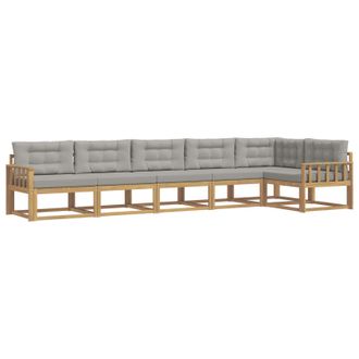 vidaXL Conjunto De Sof&aacute;s De Exterior 4 Pcs Blanco Y Gris Claro Vidaxl
