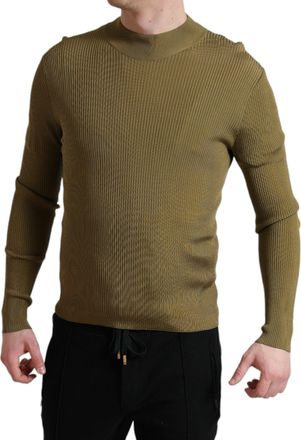 Dolce & Gabbana Mens Viscose Crewneck Sweater Green