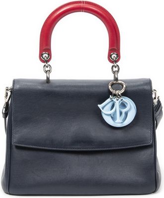 Dior Pre-owned Womens Small Tricolor Be Flap Shoulder Bag - Blue/Navy - One Size