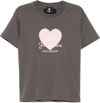 Fingercroxx T-shirt con applicazione - Grigio