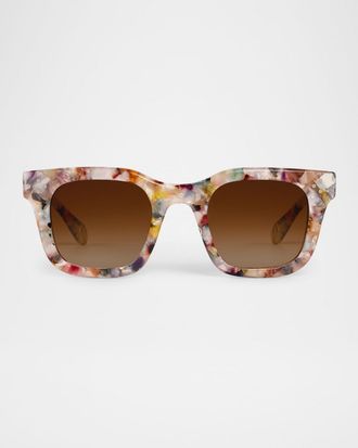 Krewe Celeste Acetate Square Sunglasses