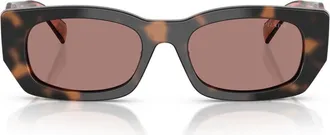 Prada 53mm Pillow Sunglasses in Light Brown at Nordstrom