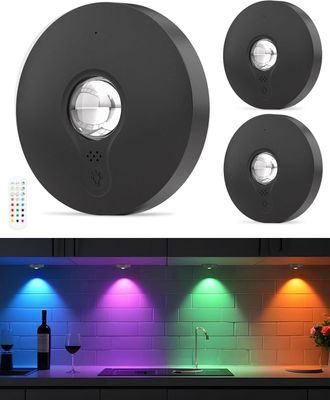 OEM Luces Led Rgb Recargables Con Control Remoto, Iluminaci&oacute;n Para Debajo De Los Gabinetes De Cocina, Bater&iacute;a Integrada De 1500 Mah, Brillo Ajustable, Con