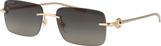 Gucci Stijlvolle zonnebril met Gg 1703S 005 model - Heren - Zonnebrillen - Geel - 55 MM - Accessoires