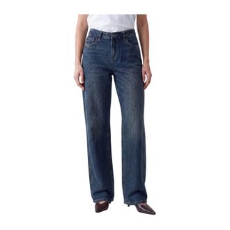 Florez jeans Sophie Straight - Dames - Jeans - Blauw - Maat: W29 Katoen