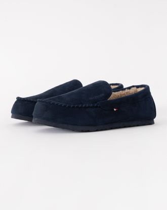 Tommy Hilfiger Mens House Shoes in Dark Blue - Size UK 7