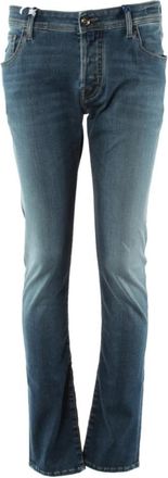Jacob Cohen Slim Fit Blue Jeans - Heren - Slim Fit Jeans - Blauw - W40 - Katoen - Jeans