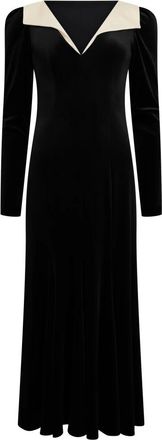 Philosophy di Lorenzo Serafini Kleedjes, Dames, Zwart, M, Polyester, Lange fluwelen jurk