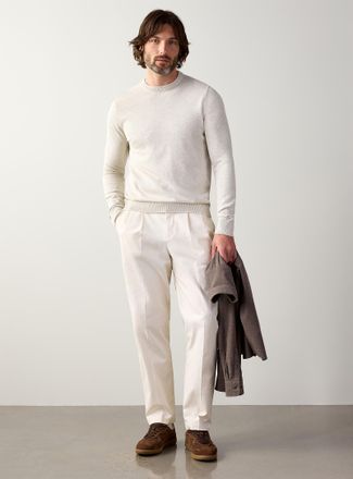 Le 31 Mens Minimalist crew-neck sweater