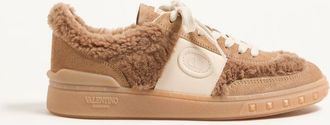 Valentino Garavani Upvillage Trainer In Wool And Crust Leather Wo