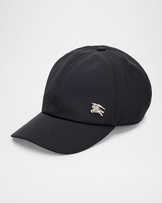Burberry Men & apos;s Check-Lined Equestrian Knight Baseball Cap