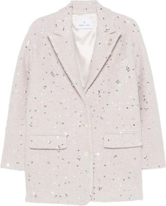Manuel Ritz sequin-embellished bouclé jacket - Neutrals