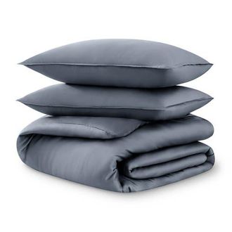 Bare Home TENCEL Lyocell Duvet Cover Set in Indigo at Nordstrom, Size Twin