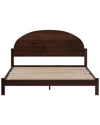 Walker Edison Solid Wood Queen Bed With Arched Headboard