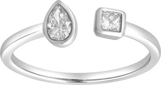 LuvMyJewelry Lyra 14K Gold Lab Grown Diamond Open Ring - 0.25 Ct