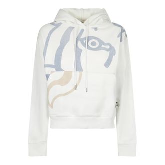 Kenzo Witte Sweatshirt met Bedrukt Ontwerp - Dames - Hoodies - Wit - S - Katoen - Hoodies & sweatvesten