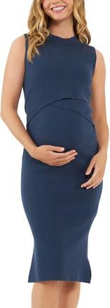 Ripe Layered Knit Nursing Dress in Ink at Nordstrom, Size X-Small Au