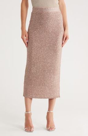 A.L.C. Dana Sequin Skirt in Mauve/Silver at Nordstrom Rack, Size Small