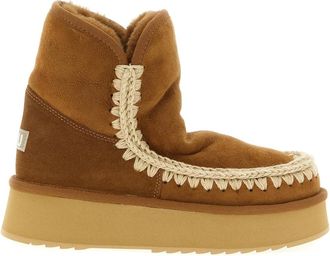 Mou Schoenen, Dames, Bruin, 39 EU, Leer, Platform Boot
