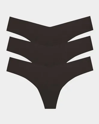 Commando Classic Low-Rise Microfiber Thongs, Pack of 3