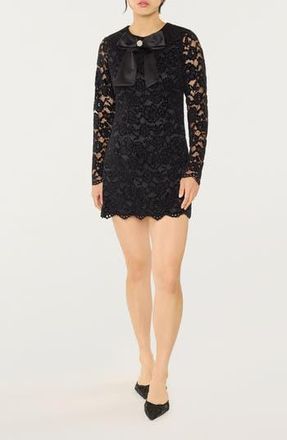 LIKELY Tyler Long Sleeve Lace Minidress in Black at Nordstrom Rack, Size 10