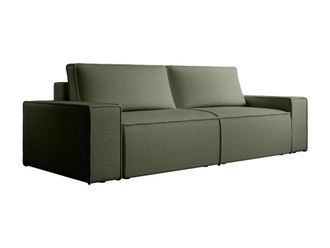 VENTE-UNIQUE.COM Sof&aacute; cama poli&eacute;ster 4 plazas verde 257x102cm