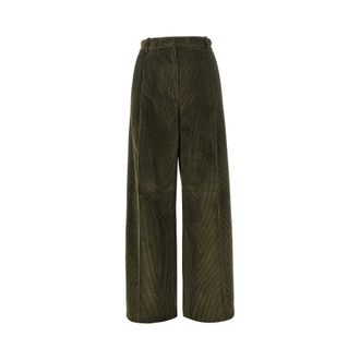 R&oacute;he Single pleat wide leg corduroy pants Woman 38
