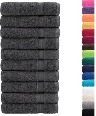vidaXL Toallas de baño solund 10 unidades antracita 100x150 cm 600 gsm Vidaxl