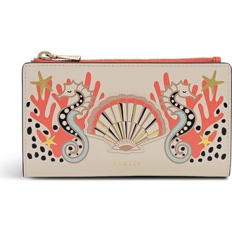 Radley London Coin Street - Seahorse Medium Ziptop Wallet in Salt at Nordstrom