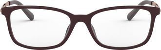 Michael Kors 54mm Rectangular Optical Glasses in Cordovan at Nordstrom