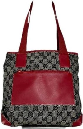 Gucci Pre-owned Vintage Handtas - Dames - Vintage Shopper - Grijs - ONE Size - Leer - Vintage